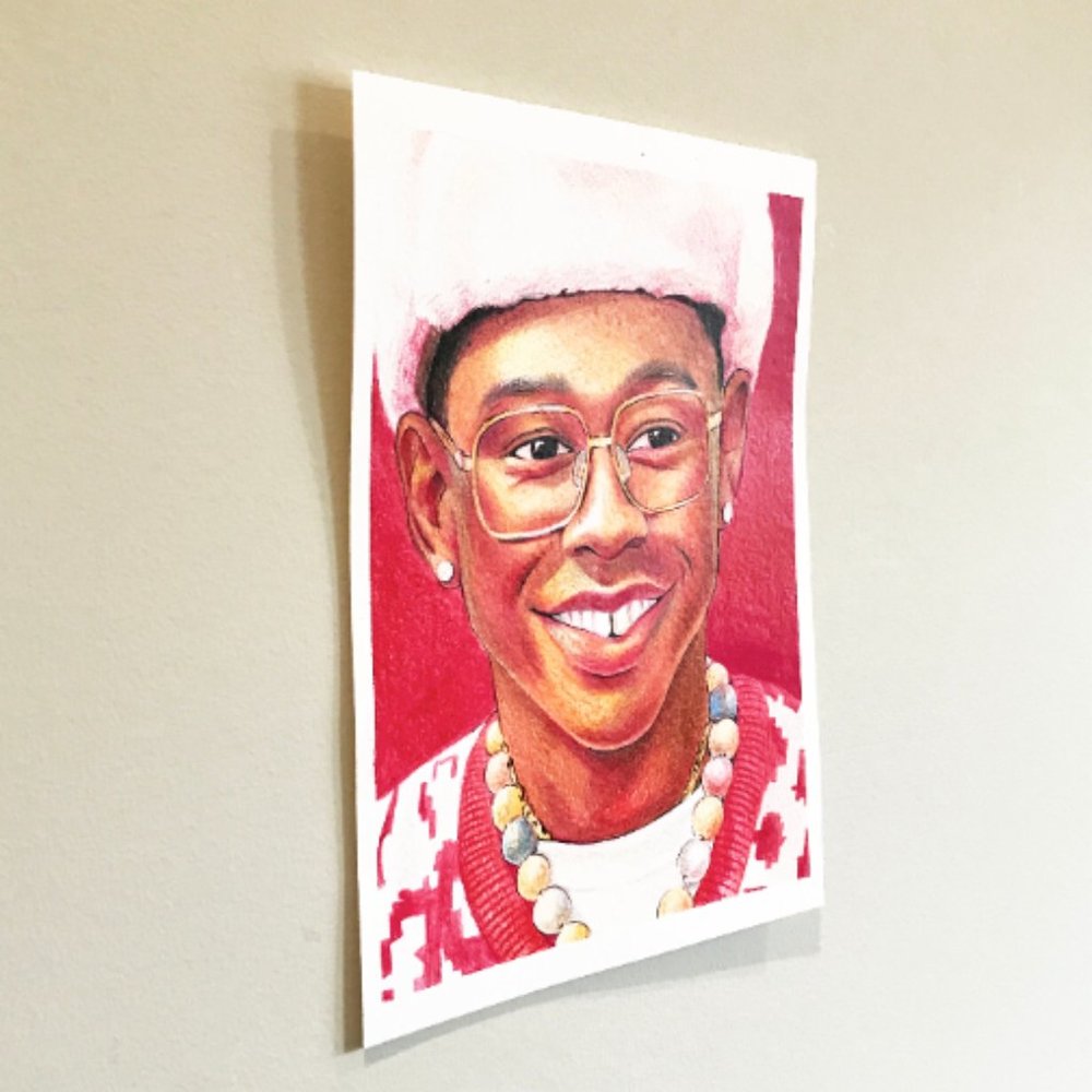 Hand drawn Tyler the Creator orginal artwork.
